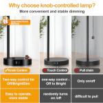 Set of 2 Industrial USB Table Lamps with Dimming