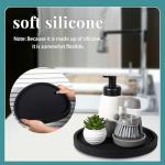 Round Black Silicone Bathroom and Vanity Tray