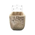 Dakota Rectangular Planter Box in Earth Moss Gray