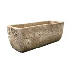 Dakota Rectangular Planter Box in Earth Moss Gray