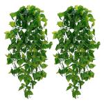 BLEUM CADE 2pcs Fake Pothos Hanging Plants