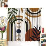 Boho Abstract Geometric Curtains for Minimalist Decor