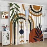 Boho Abstract Geometric Curtains for Minimalist Decor