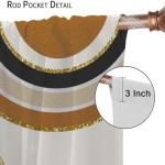 Boho Abstract Geometric Curtains for Minimalist Decor
