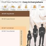 Beige Fleece Throw Blanket - Cozy Minimalist Design