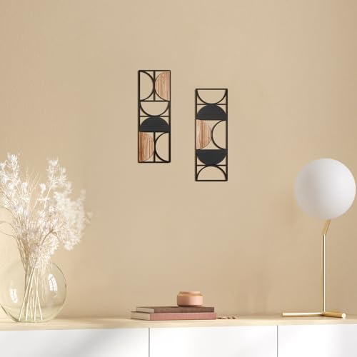 2 Piece Small Metal Abstract Wall Art Set