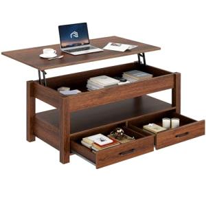 Rolanstar Lift Top Coffee Table with Drawers