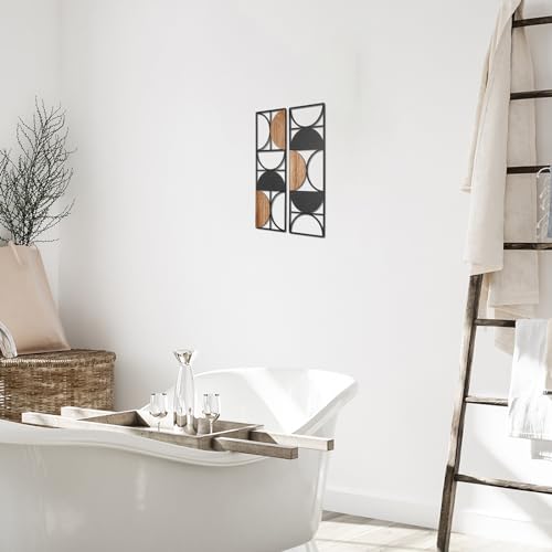 2 Piece Small Metal Abstract Wall Art Set