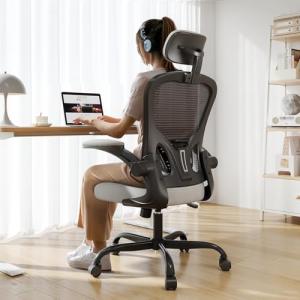 Ergonomic High Back Office Chair with Flip-up Armrests