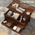 Rolanstar Lift Top Coffee Table with Drawers