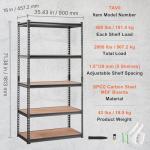 5-Tier Heavy Duty Metal Storage Shelving Unit