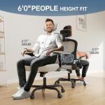 Ergonomic High Back Office Chair with Flip-up Armrests