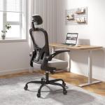 Ergonomic High Back Office Chair with Flip-up Armrests