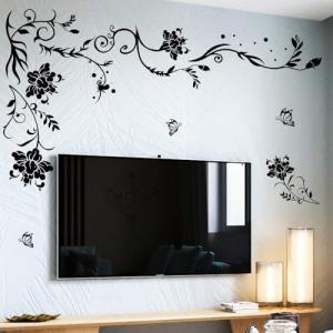Black & Floral Wall Decals for Bedrooms