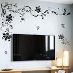 Black & Floral Wall Decals for Bedrooms