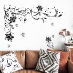 Black & Floral Wall Decals for Bedrooms