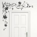 Black & Floral Wall Decals for Bedrooms