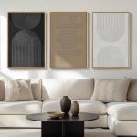 Black and White Abstract 3-Piece Wall Art Set