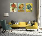 Van Gogh Sunflower Canvas Art Set - 3 Pieces