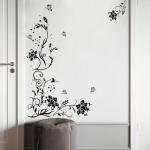 Black & Floral Wall Decals for Bedrooms
