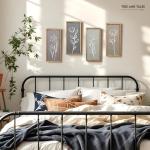 Set of 4 3D Wooden Floral Wall Art
