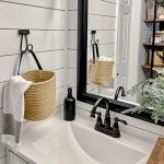 Goodpick Small Woven Jute Hanging Baskets Set