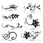 Black & Floral Wall Decals for Bedrooms
