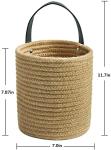 Goodpick Small Woven Jute Hanging Baskets Set