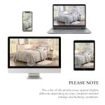 Ecru Cotton Curtain Panels - Antique Rose Design