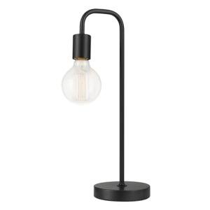 Satin Black Modern 18" Table Lamp