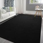 Black 5x7 ft Washable Area Rug for Minimalist Decor