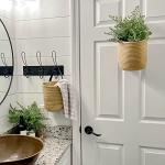 Goodpick Small Woven Jute Hanging Baskets Set