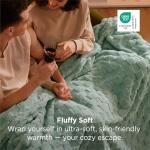 GentleSoft Sage Green Checkered Throw Blanket 50x60