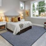 Soft Blue and White Minimalist Area Rug 5x8