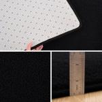 Black 5x7 ft Washable Area Rug for Minimalist Decor