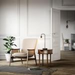 Satin Black Modern 18" Table Lamp