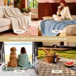 GentleSoft Sage Green Checkered Throw Blanket 50x60