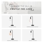 Satin Black Modern 18" Table Lamp