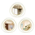 Gold Circle Mirror Set - 3 Hanging Decor