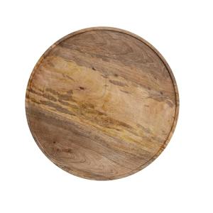 Round Mango Wood Tray in Natural Finish