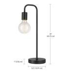 Satin Black Modern 18" Table Lamp
