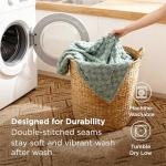 GentleSoft Sage Green Checkered Throw Blanket 50x60