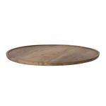 Round Mango Wood Tray in Natural Finish