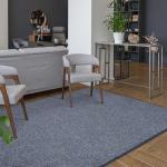 Soft Blue and White Minimalist Area Rug 5x8