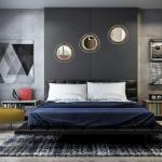 Gold Circle Mirror Set - 3 Hanging Decor