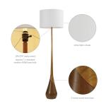 Novogratz 65" Floor Lamp with Faux Wood Base