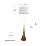 Novogratz 65" Floor Lamp with Faux Wood Base