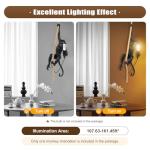 Vintage Monkey Pendant Light with Hemp Rope