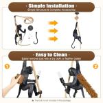 Vintage Monkey Pendant Light with Hemp Rope