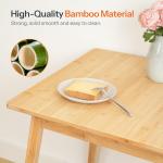 HOOBRO Square Bamboo Dining Table for Small Spaces